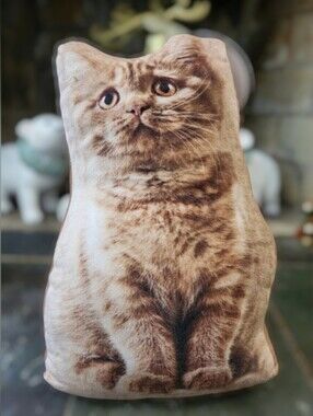 NWT. 12" Ginger Tabby Cat Door Stopper.